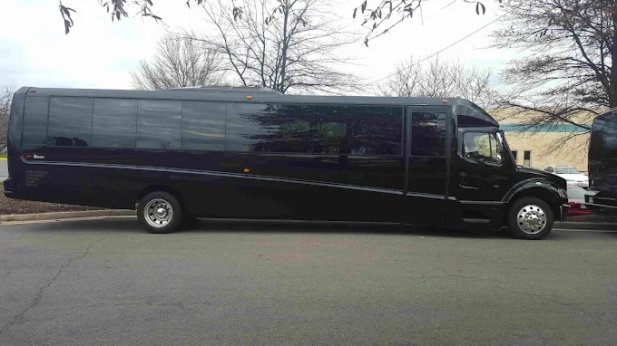 Black limo bus and party bus rental in Washington DC